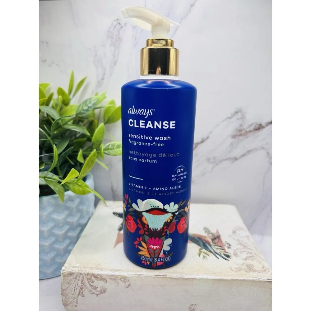 Always Cleanse‎ Sensitive Wash 8.4 Oz Each pH Balanced Fragrance-Free